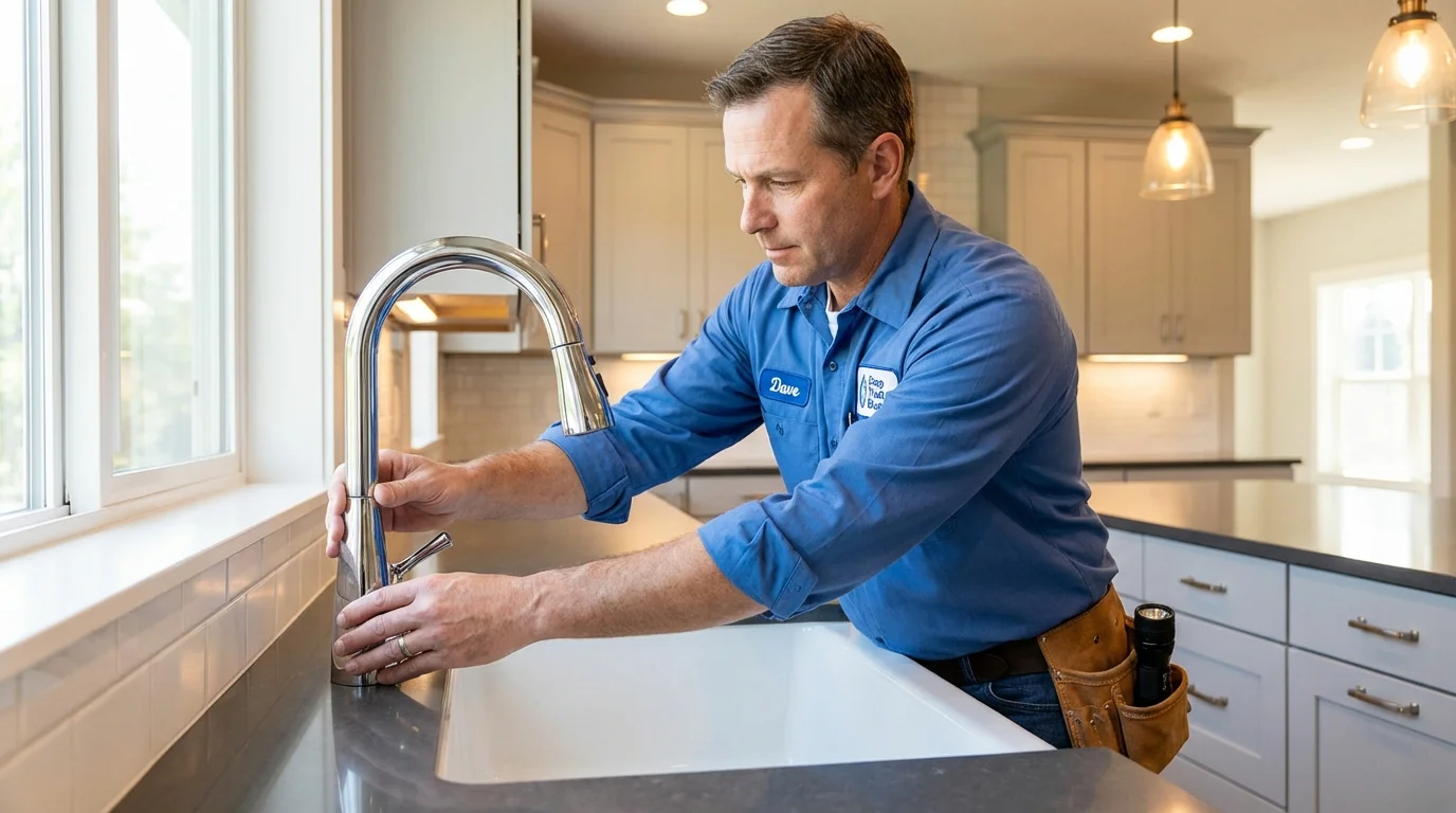 Kitchen faucet installation by Johns Plumbing LLC in Hercules